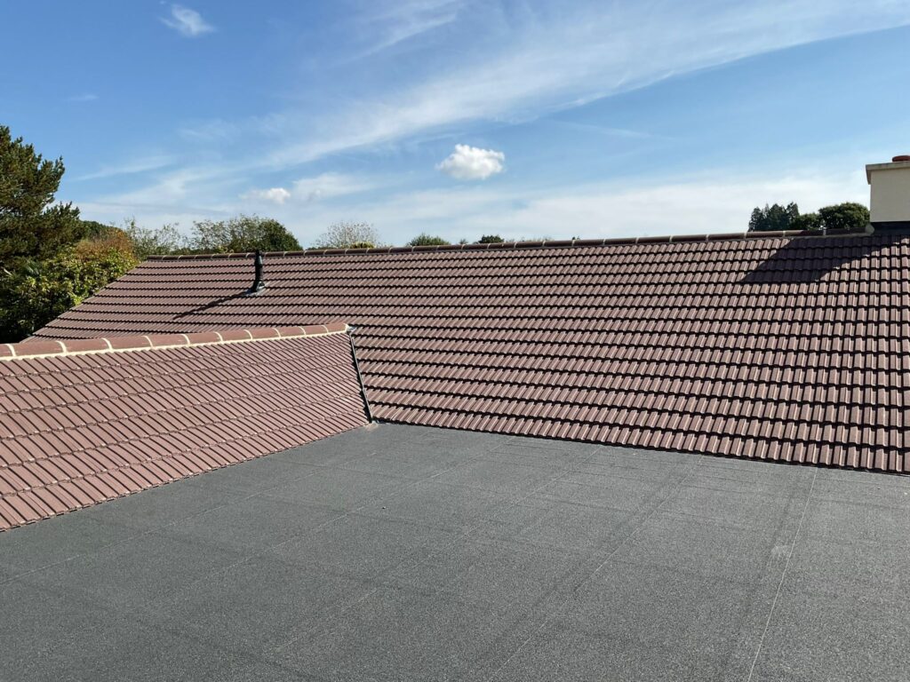 This is a photo of a roof which has just been repaired works carried out by TRP Roofing Howden